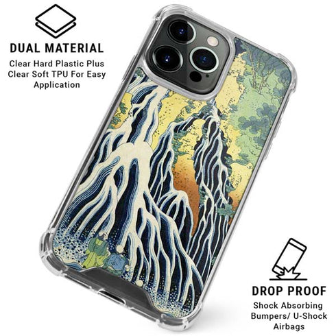 Kirifuri Falls in Kurokawa Mountain by Hokusai iPhone 16 Pro Clear Case